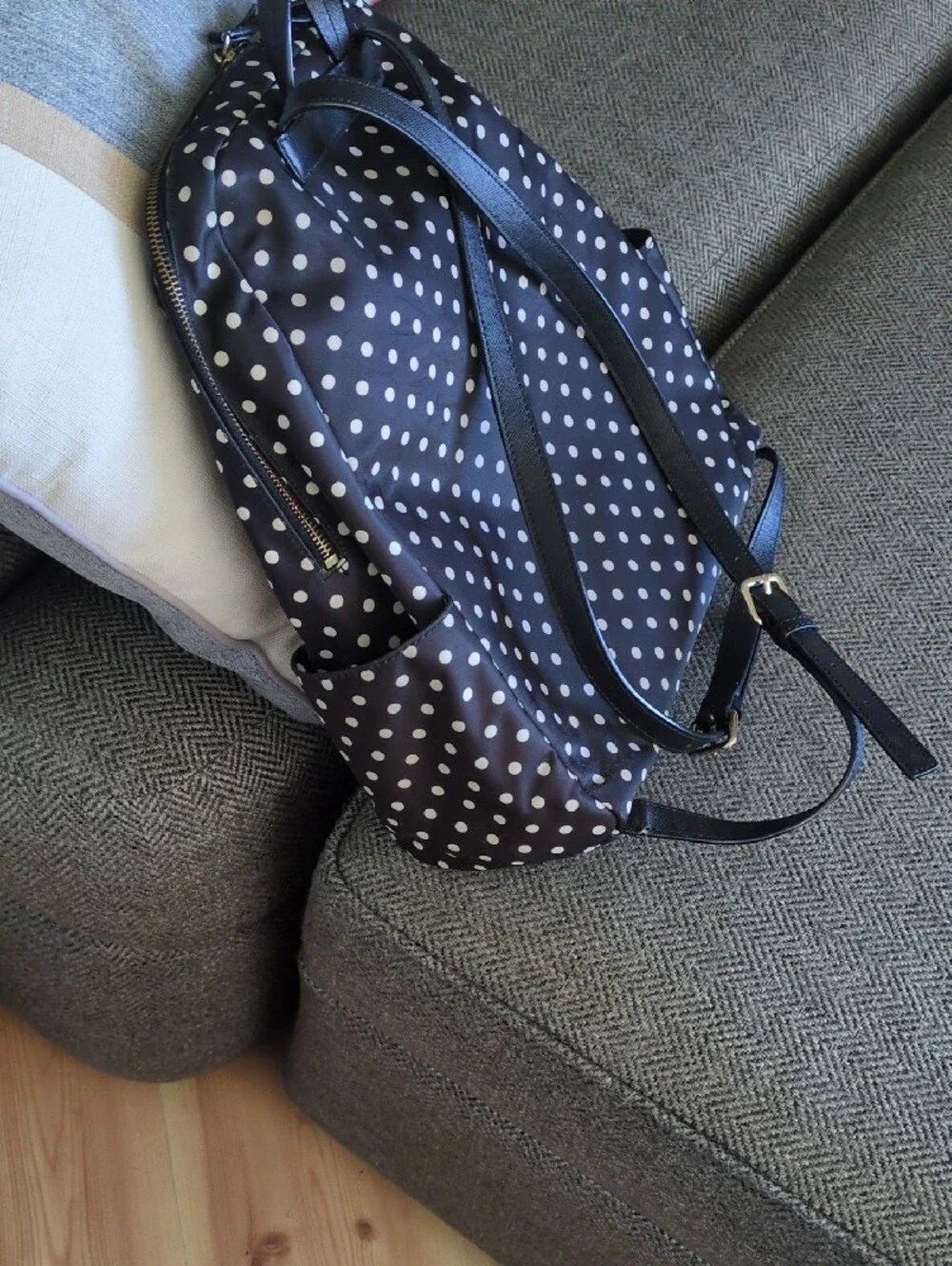 kate spade Black and White Polka Dot Backpack & Wallet Set
